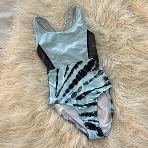 Justice Blue Sparkle Gymnastics & Dance Leotard XS 5/6